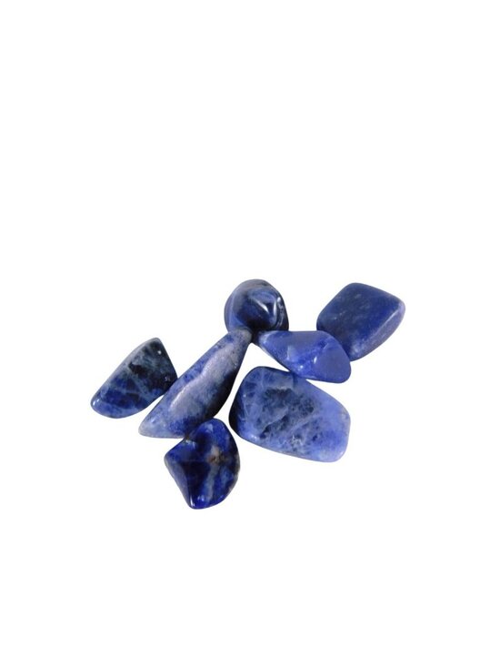 Natural Tumbled Sodalite Stone Lot 0.5 Oz Blue Crystal Set Polished Stones Altar - Picture 2 of 9
